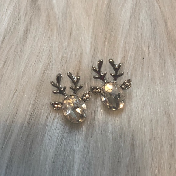 Crystal Reindeer earrings - Picture 2 of 4